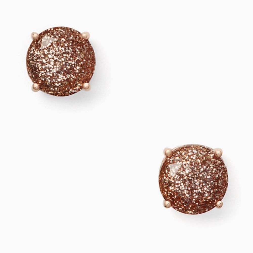 Kate Spade ♠️ Gumdrop Glitter Studs Rose Gold